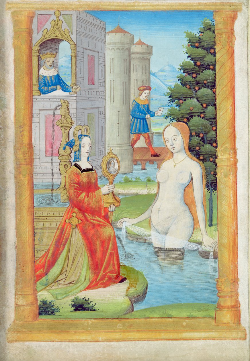 Bathseba beim Baden von Rouen School