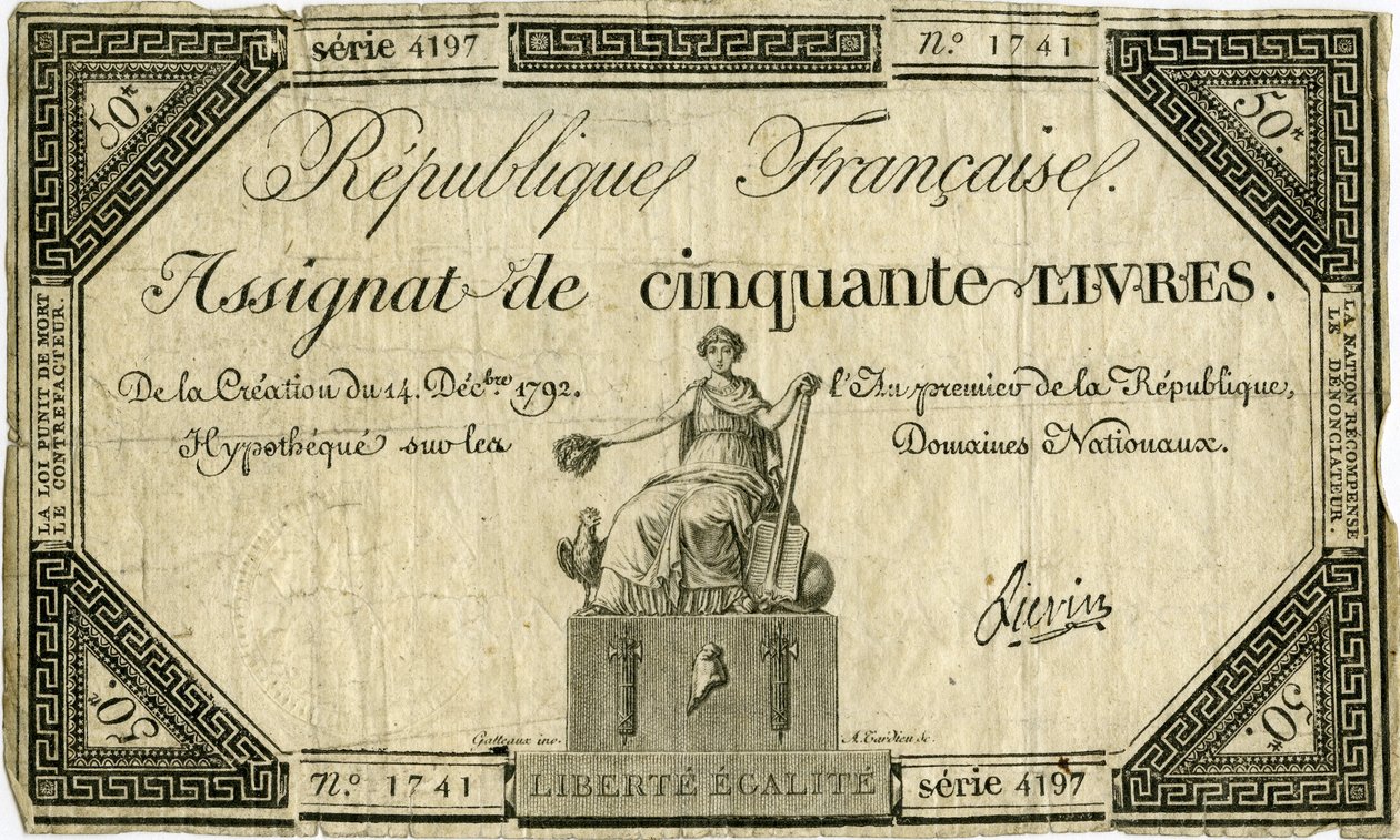 Papier valeur von République française