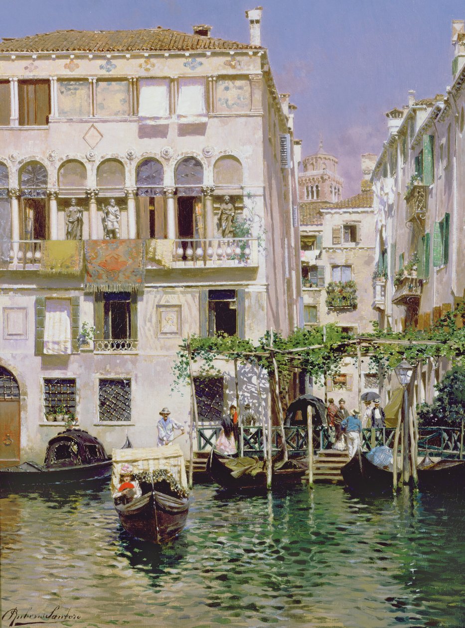 Eine Kanalszene in Venedig von Rubens Santoro