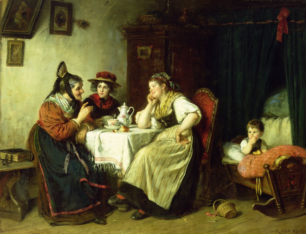 Die Klatschbasen, 1887 von Rudolf Epp