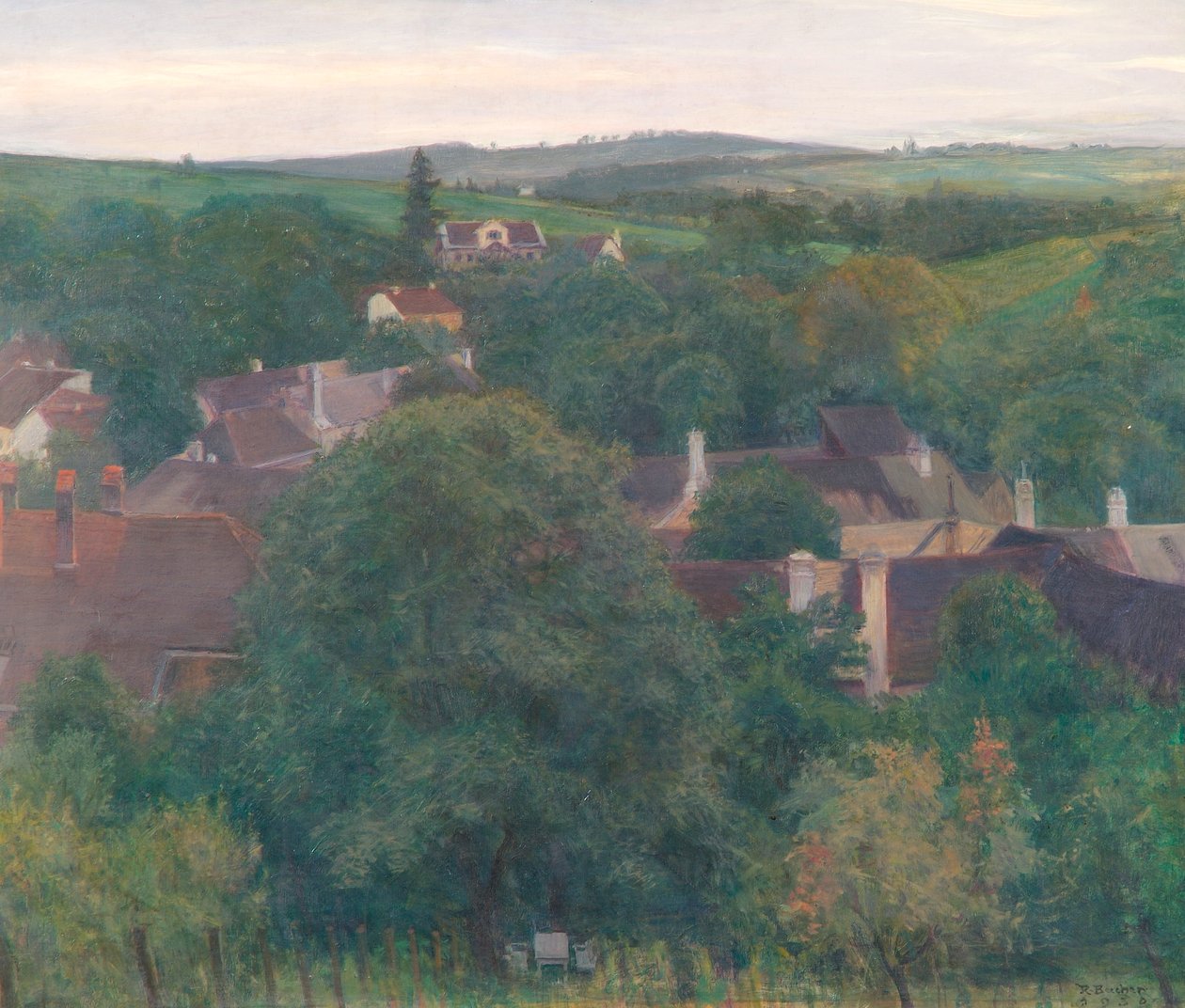 Abenddämmerung in Ober-Sievering von Rudolf Bacher