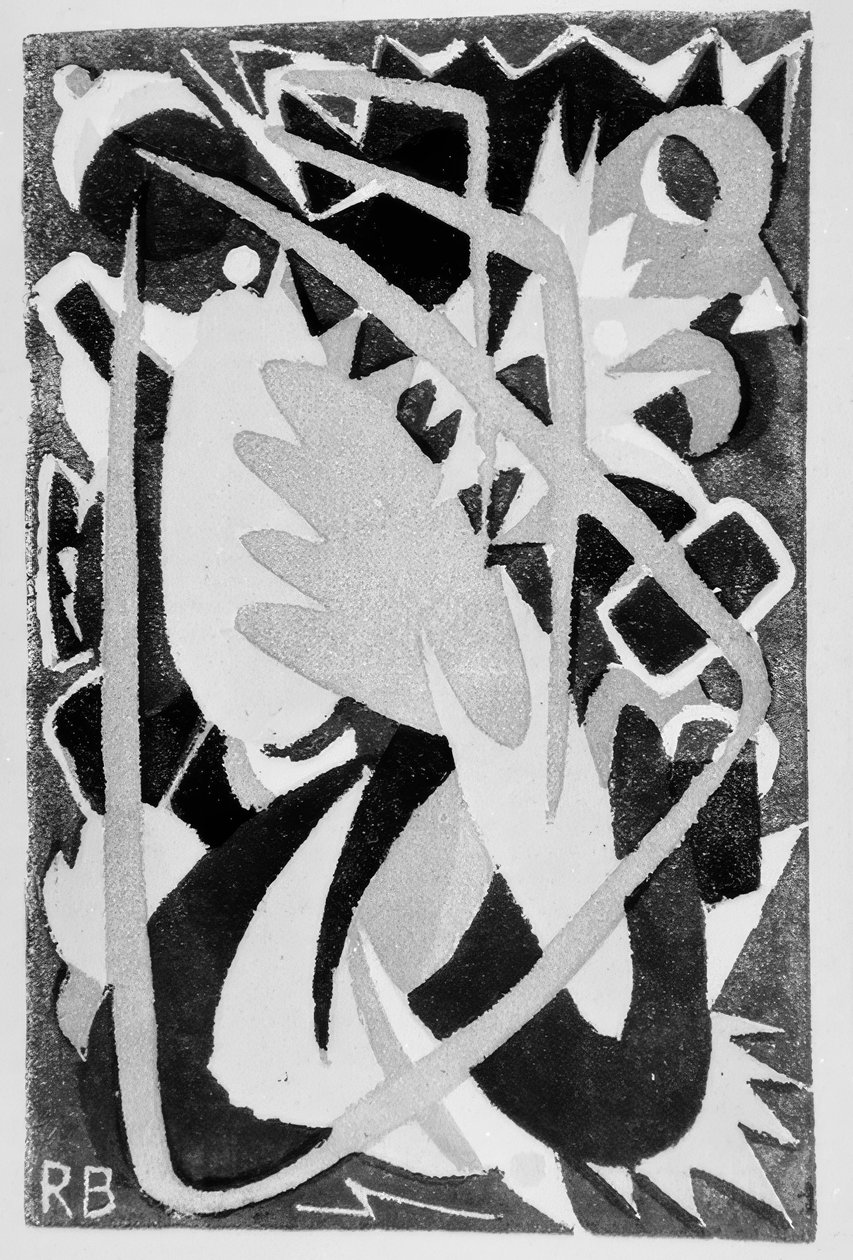 Ohne Titel (abstrakte Komposition) von Rudolf Bauer