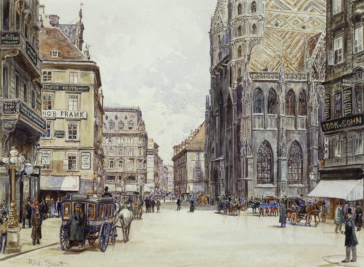 Stefanplatz, Wien von Rudolf Bernt