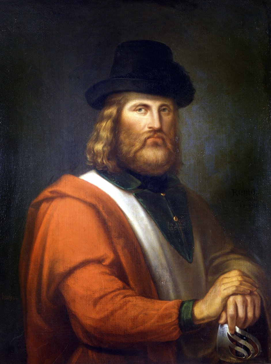 Giuseppe Garibaldi, Gemälde von R.E. Hauser von Rudolf Eduard Hauser