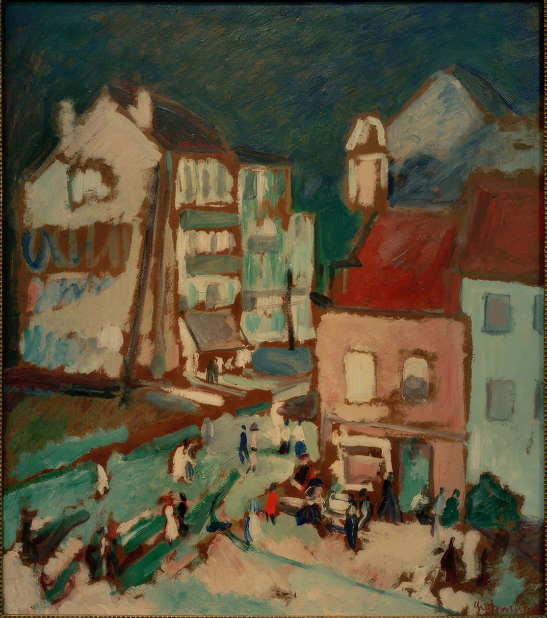 Straßenszene in Knokke von Rudolf Grossmann
