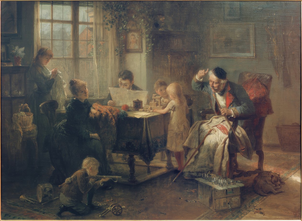 Familienszene von Rudolf Hausleithner