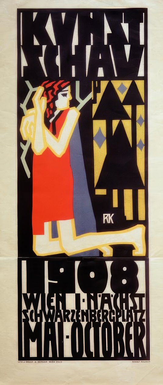 R. Kalvach, Plakat Wiener Kunstschau 1908 von Rudolf Kalvach