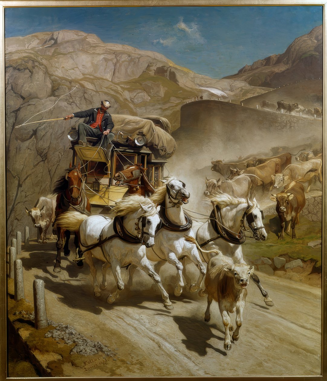 Gotthard-Postkutsche von Rudolf Koller