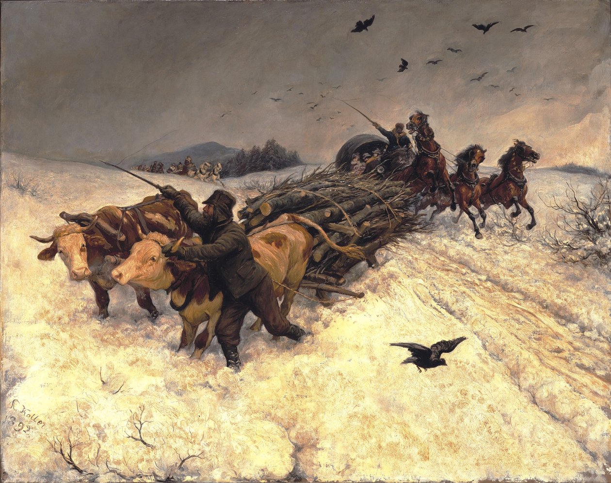 Schlittenfahrt von Rudolf Koller