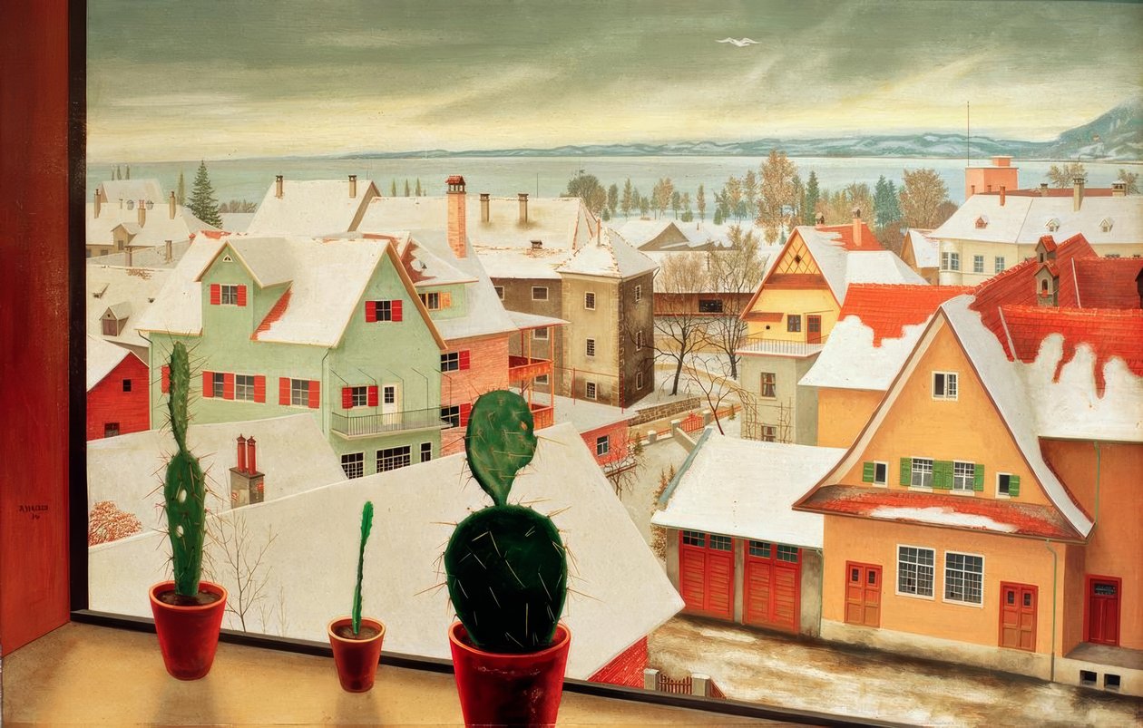 Winterlandschaft – Ausblick aus dem Atelier von Rudolf Wacker