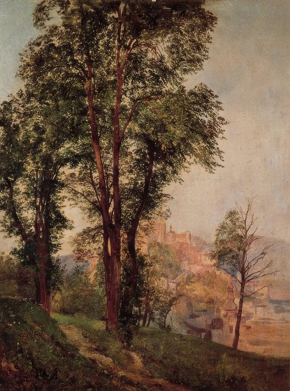 Blick vom Mönchsberg auf Salzburg von Rudolf von Alt