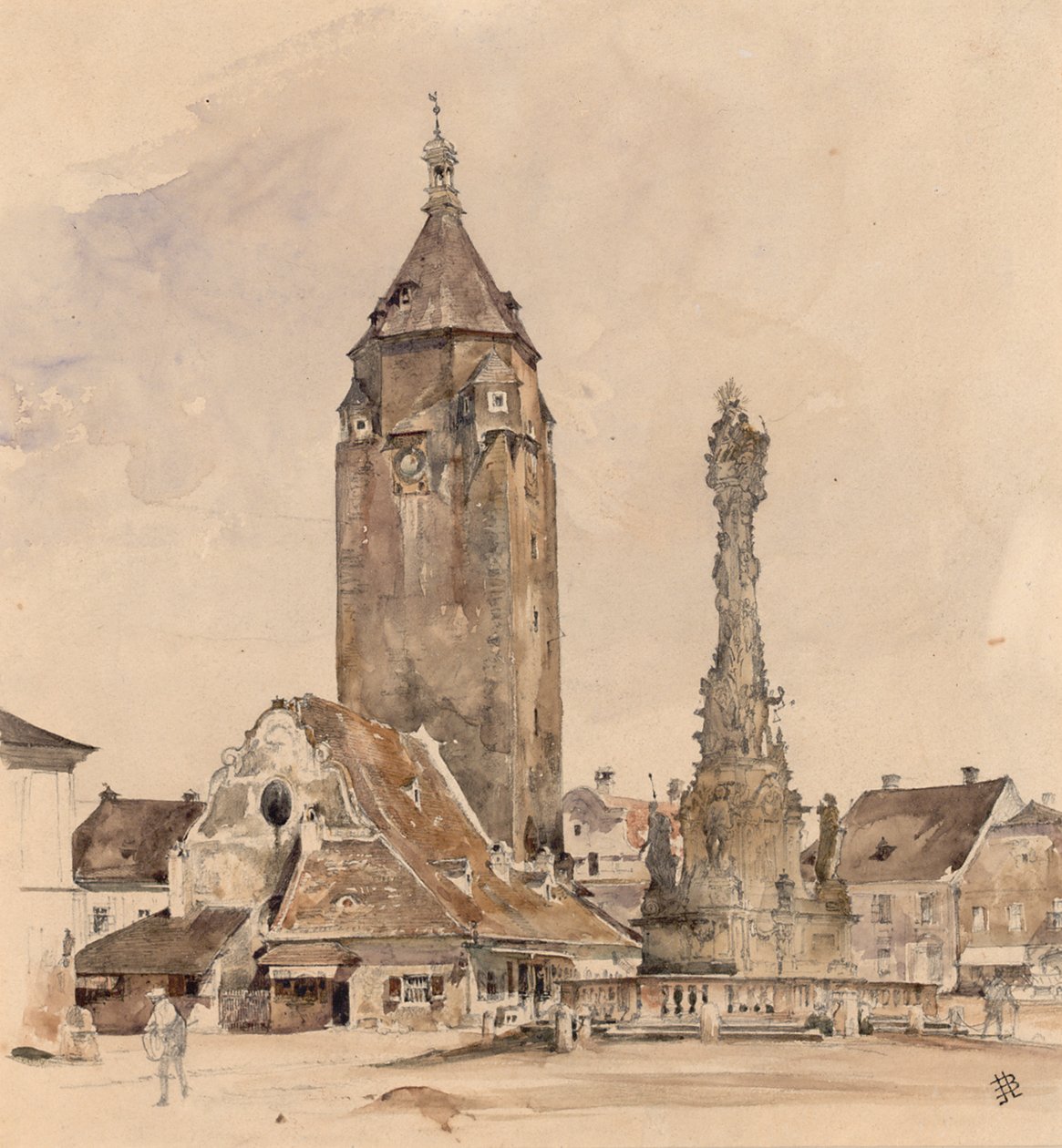 Das Alte Rathaus von Korneuburg von Rudolf von Alt