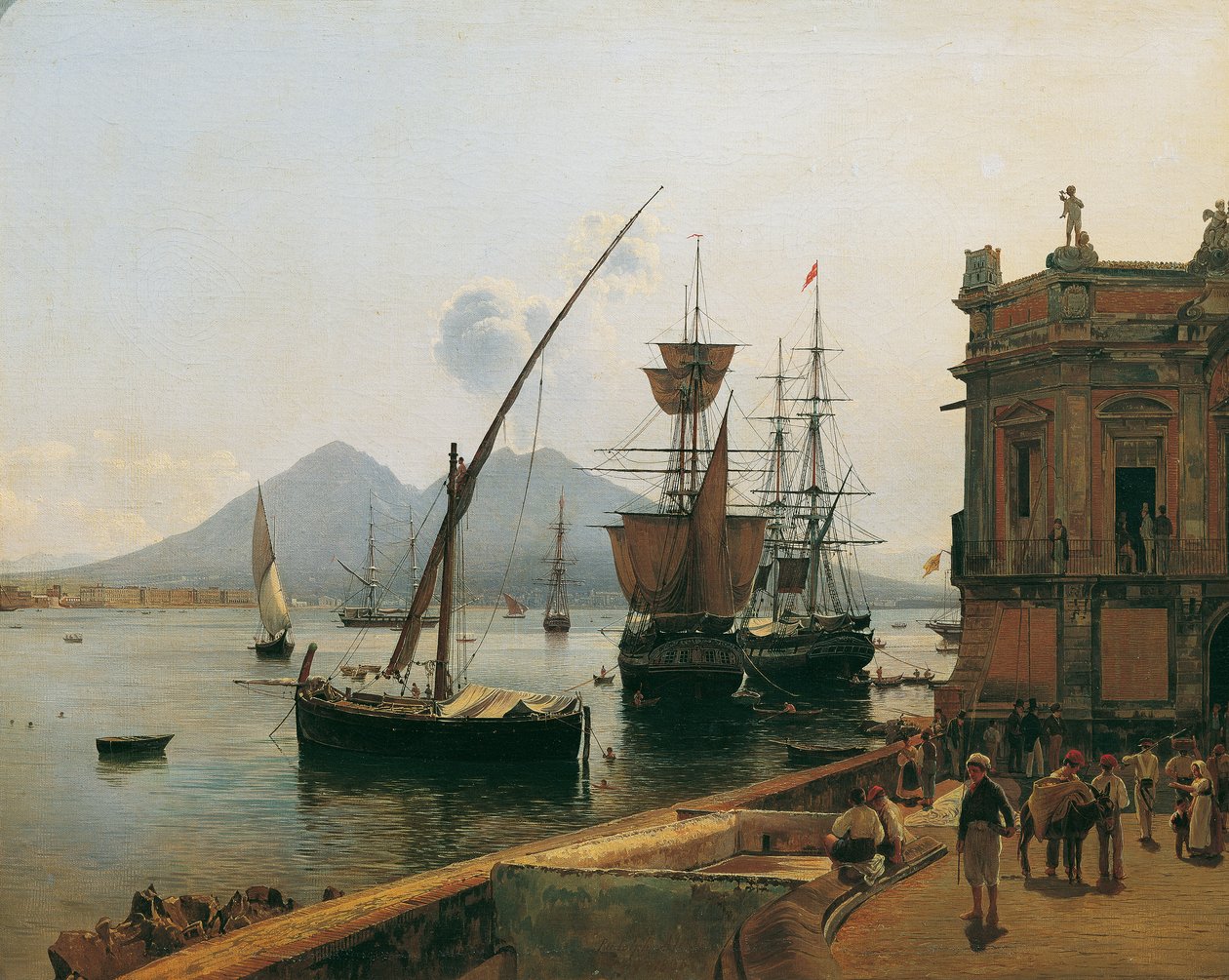 Der Hafen von Neapel mit Vesuv von Rudolf von Alt