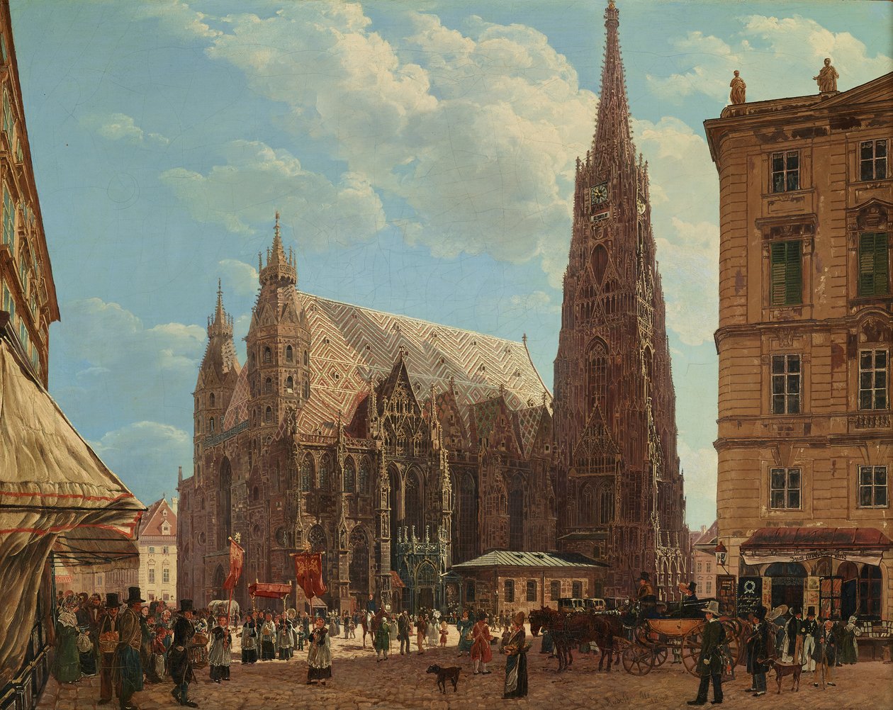 Der Stephansdom in Wien von Rudolf von Alt
