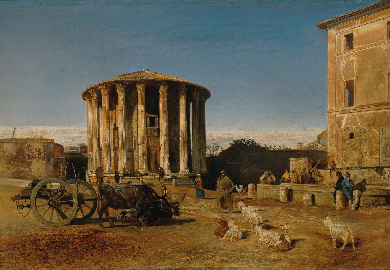 Der Vestatempel in Rom von Rudolf von Alt