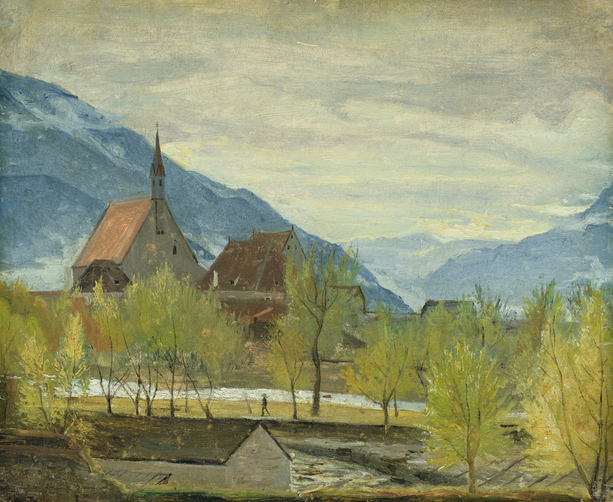 Früher Schnee in Meran, 1830-31 von Rudolph Friedrich Wasmann