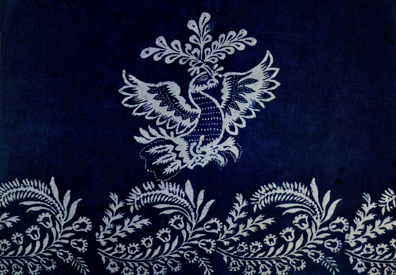 Detail von einem Tischtuch von Russian School