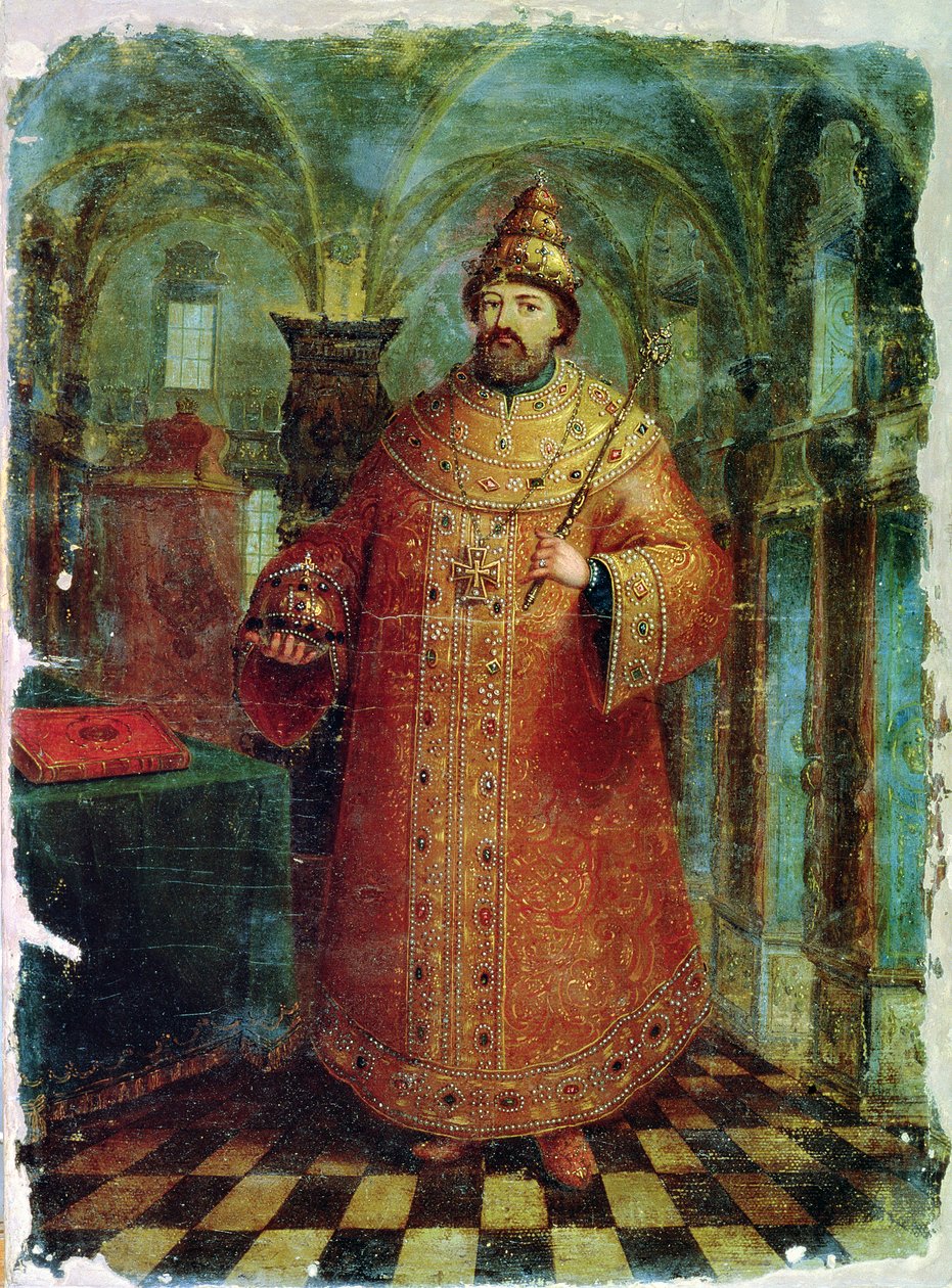 Zar Iwan Alexejewitsch V (1666-96) von Russian School