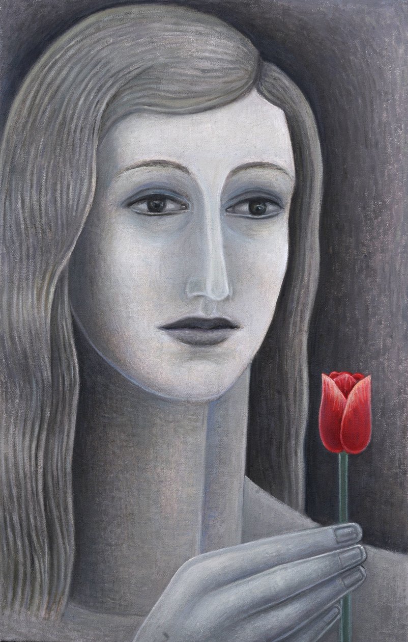 Mädchen mit Tulpe von Ruth Addinall