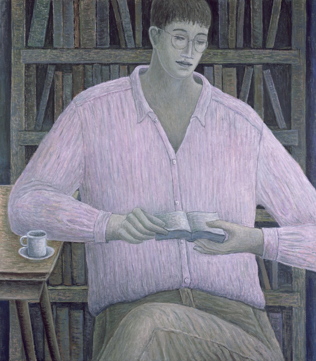 Mann beim Lesen, 1998 von Ruth Addinall