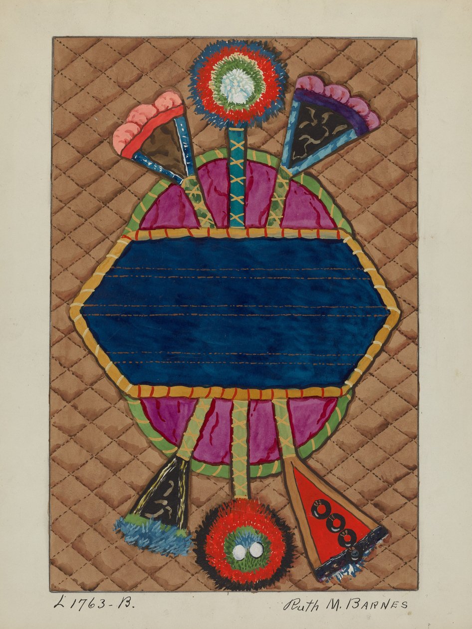 Bettdecke Applikationsquilt, ca. 1936 von Ruth M Barnes