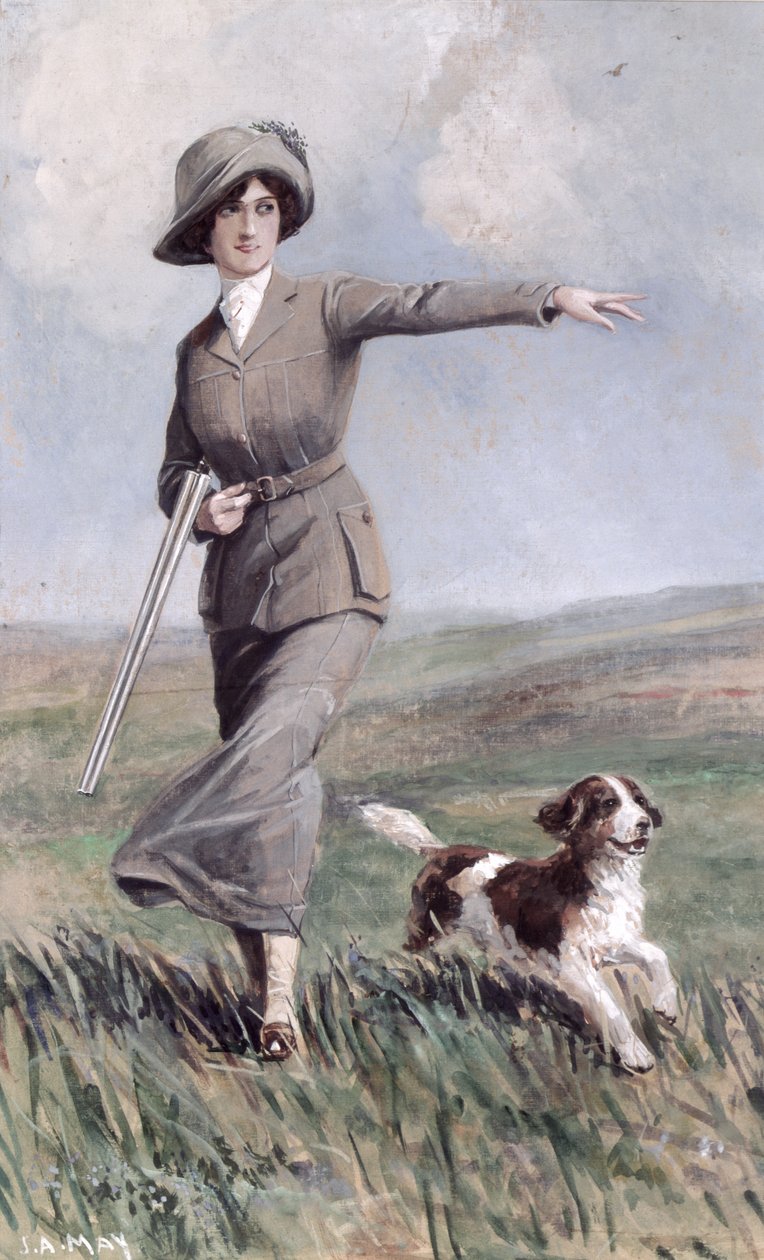 Eine Dame beim Schießen von S.A May