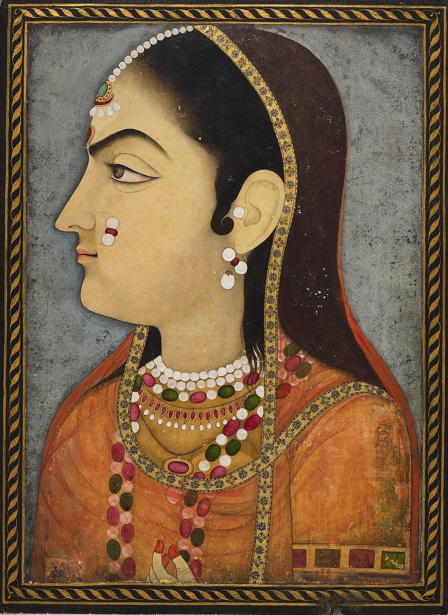 Porträt einer Dame, ca. 1800 von Sahib Ram