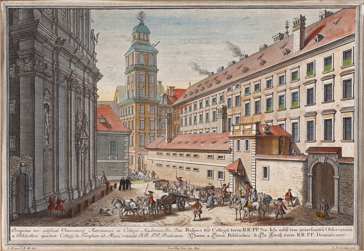 Die Dominikanerkirche mit Sternwarte in der Postgasse von Salomon Kleiner