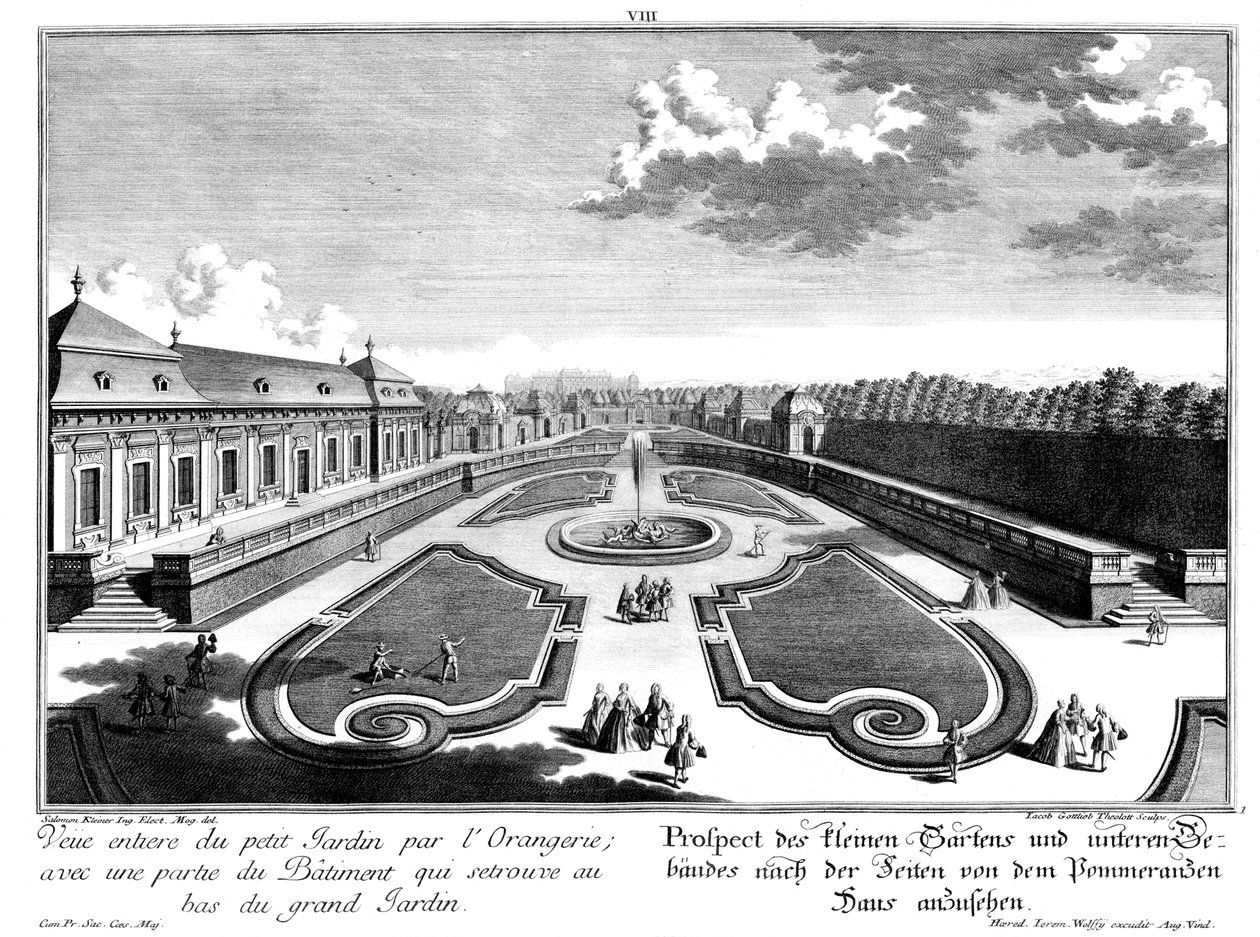 Prospekt des "Kleinen Gartens" von Salomon Kleiner