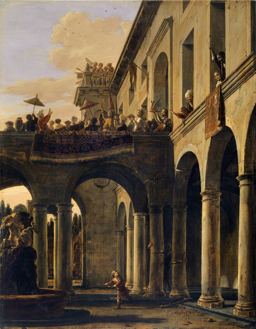 Samson zerstört den Tempel von Dagon von Salomon de Bray