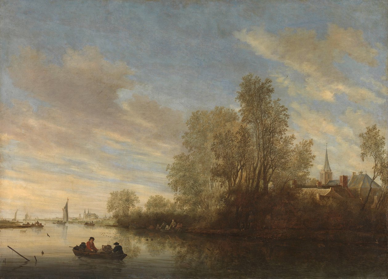 Flussansicht bei Deventer von Salomon van Ruysdael