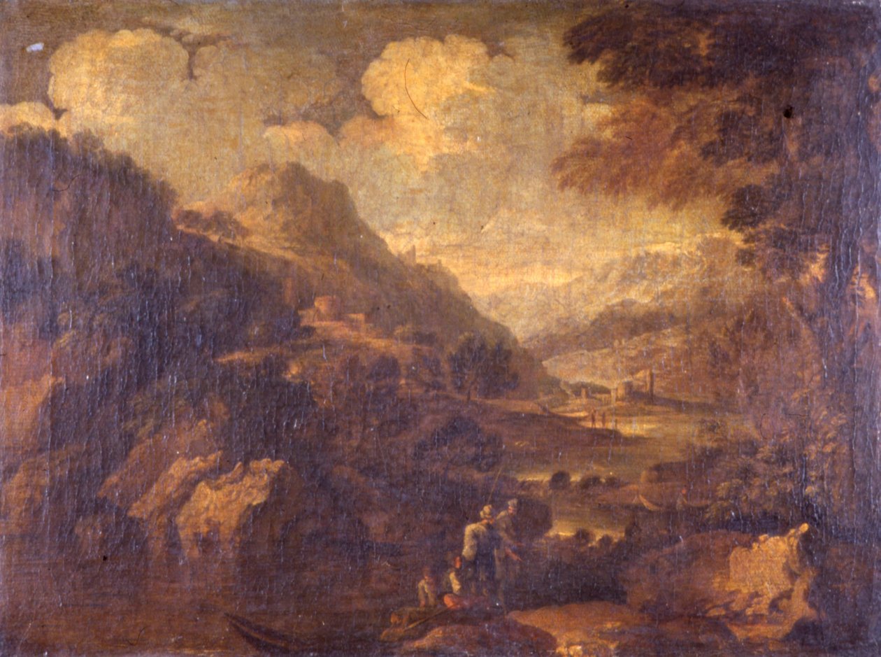 Gebirgige Landschaft von Salvator Rosa