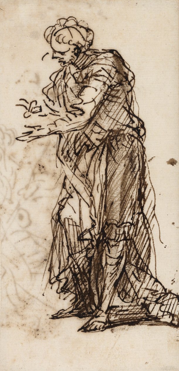 Stehende männliche Figur von Salvator Rosa