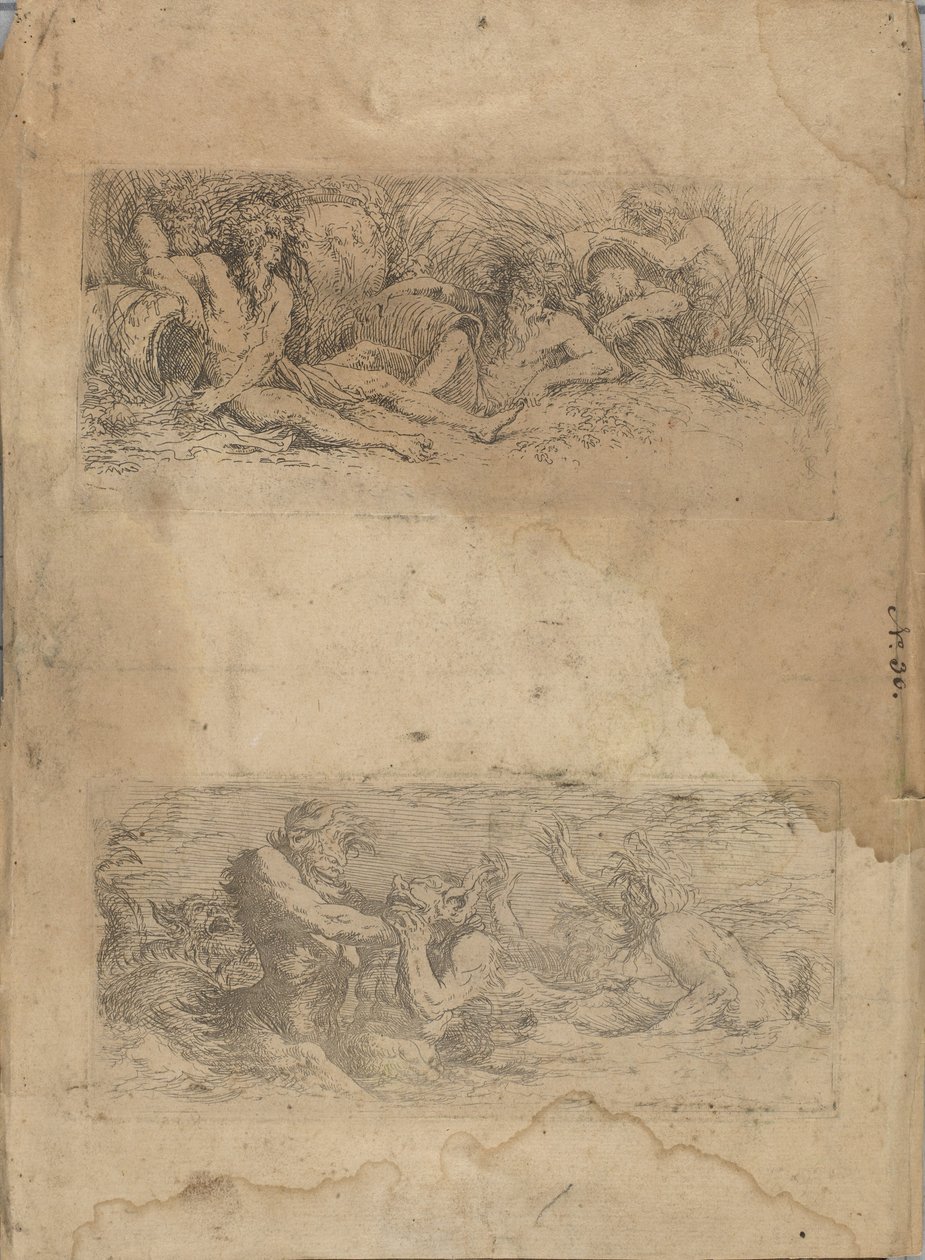 (Figurenserie) Flussgötter von Salvator Rosa