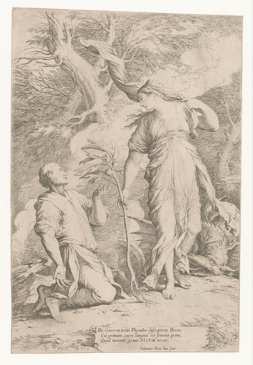 Ceres und Phytalus von Salvator Rosa