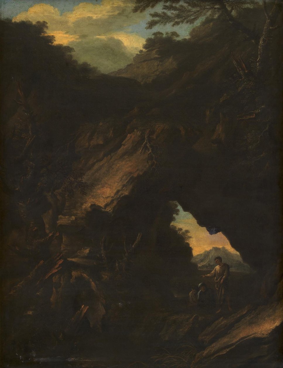 Landschaft mit einem "Arco Naturale" von Salvator Rosa