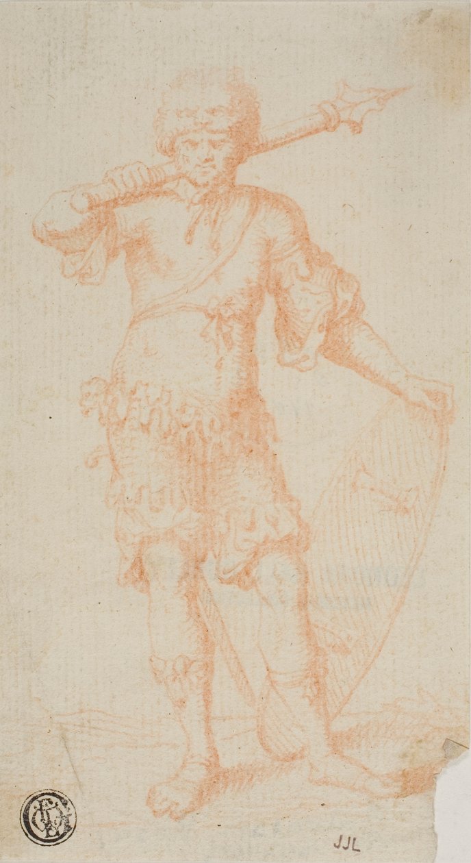 Stehender Krieger von Salvator Rosa