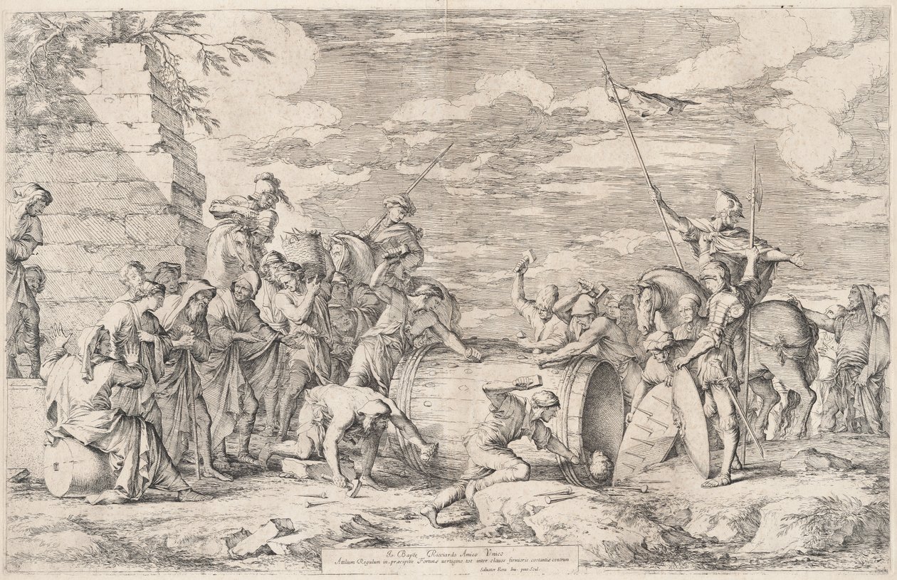 Der Tod des Atilius Regulus von Salvator Rosa