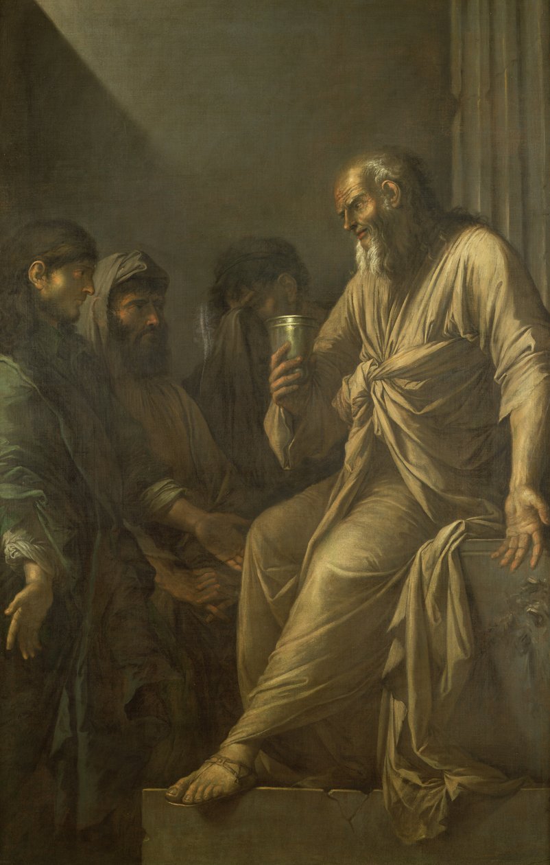 Der Tod des Sokrates von Salvator Rosa