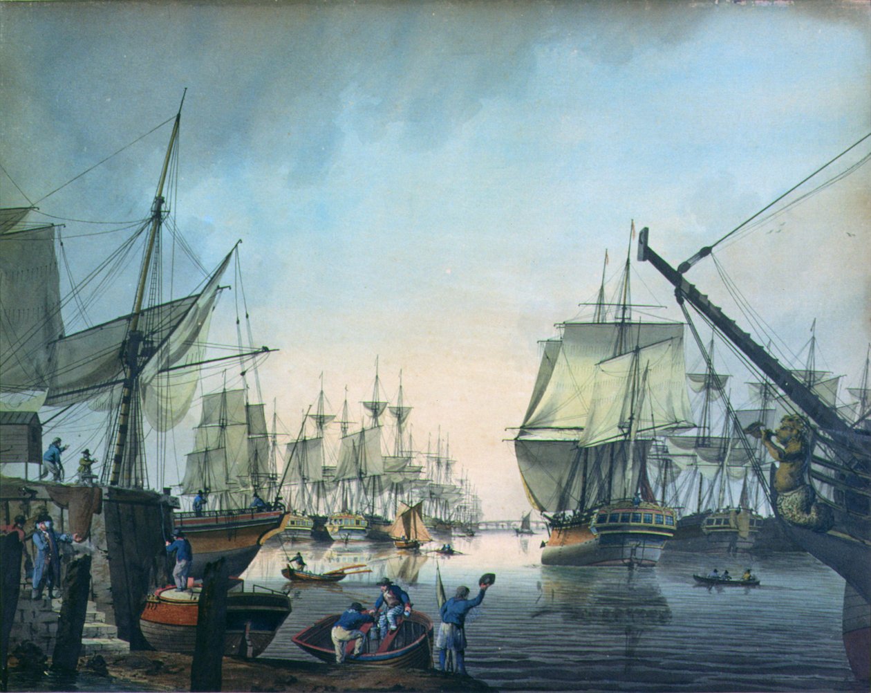 Ein Blick auf den Pool, unterhalb der London Bridge von Samuel Atkins