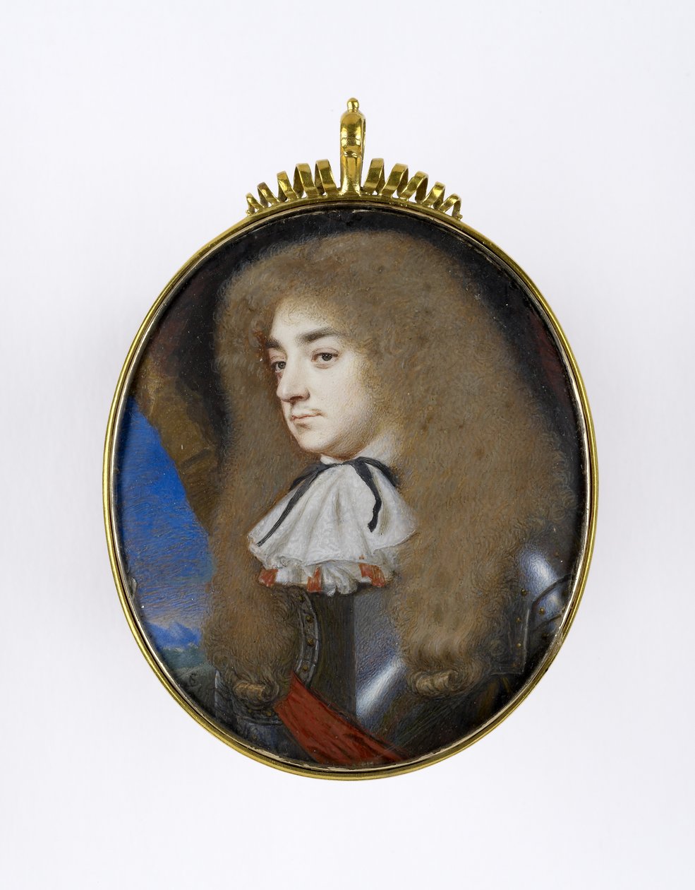 Porträtminiatur eines Mannes in Rüstung, ca. 1660 von Samuel Cooper