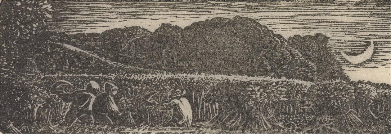 Ernte unter einem Halbmond von Samuel Palmer