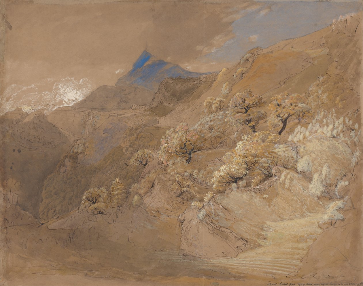 Mount Siabod von Tyn-y-Coed bei Capel Curig von Samuel Palmer