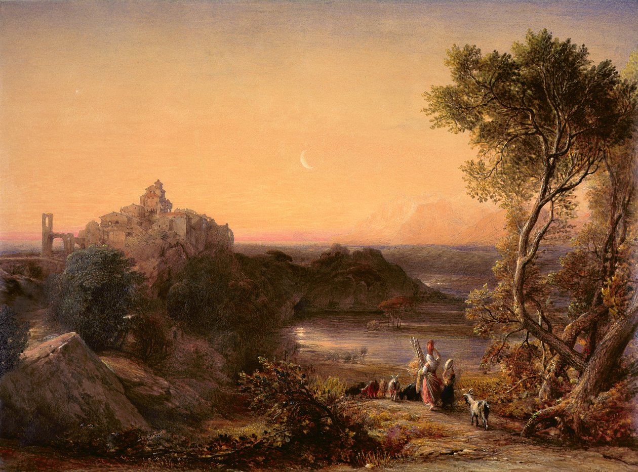 Papigno am Nar unterhalb der Wasserfälle von Terni, 1839 von Samuel Palmer