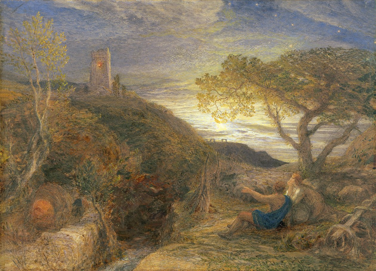 Der einsame Turm, 1868 von Samuel Palmer