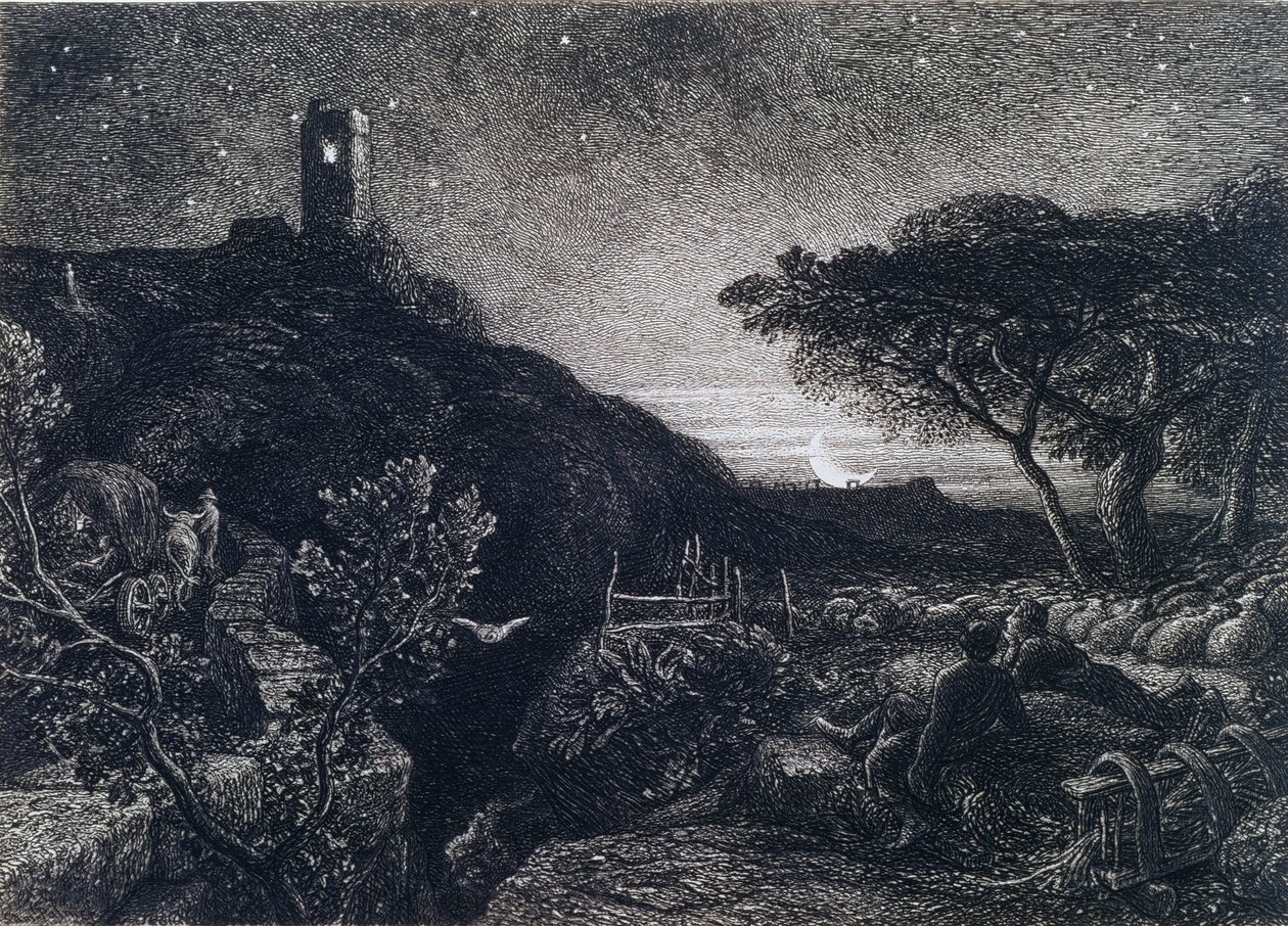 Der einsame Turm, 1879 von Samuel Palmer