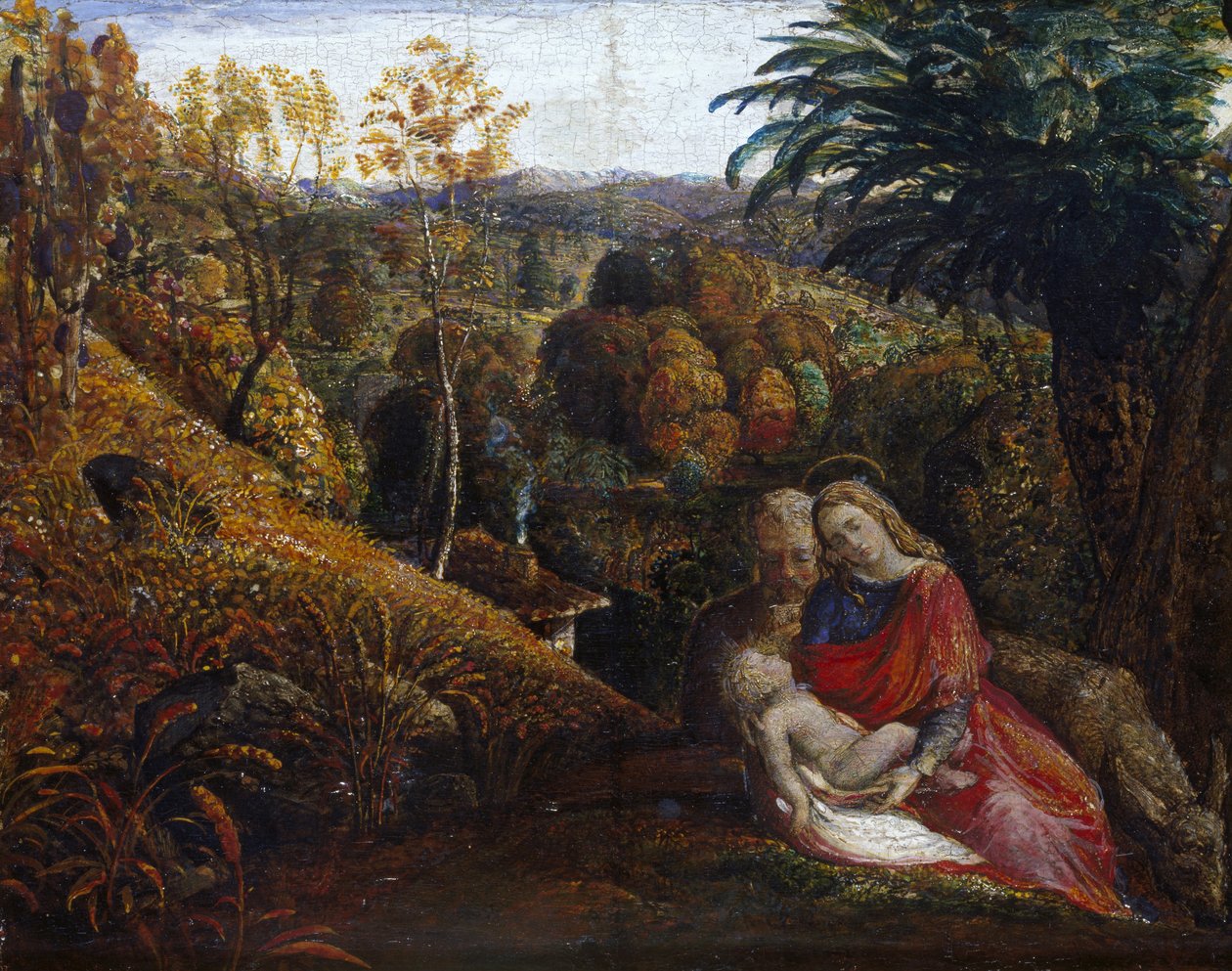 Die Rast auf der Flucht nach Ägypten von Samuel Palmer
