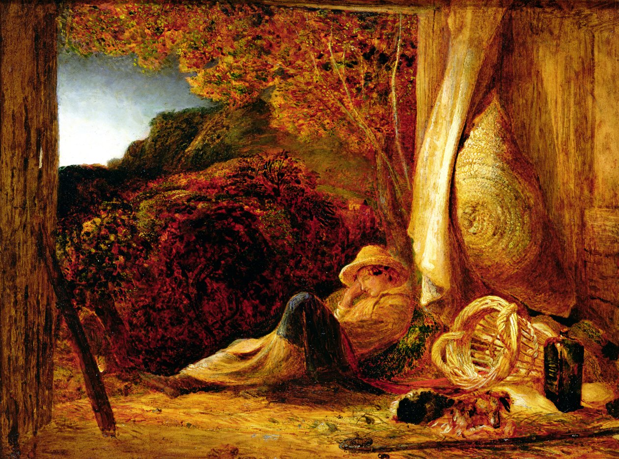 Der schlafende Hirte, 1834 von Samuel Palmer