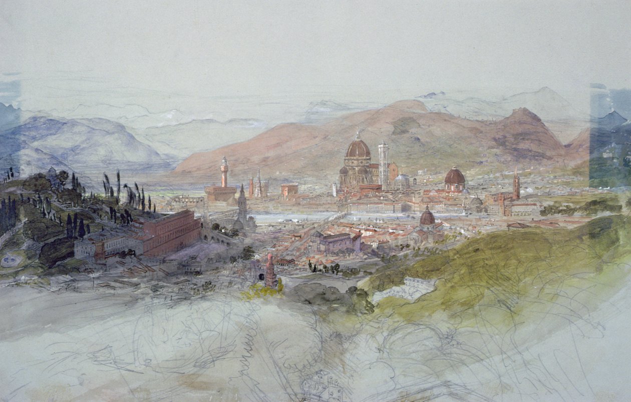 Ansicht von Florenz, 1837-39 von Samuel Palmer