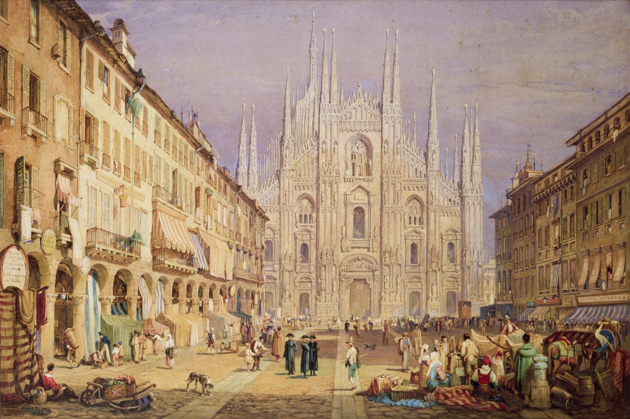 Mailand, der Domplatz von Samuel Prout